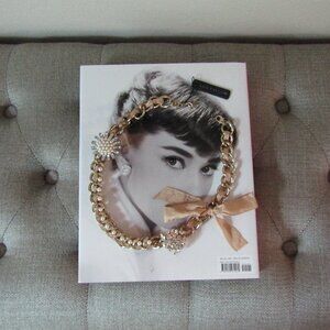 🎀Ann Taylor Loft Ribbon Chain Stones Statement Necklace NWT